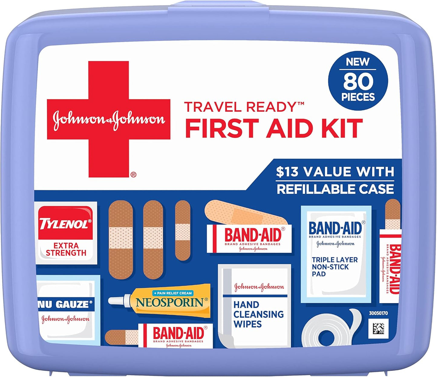 Johnson & Johnson Travel-Ready First Aid Kit - Ideal for On-The-Go!