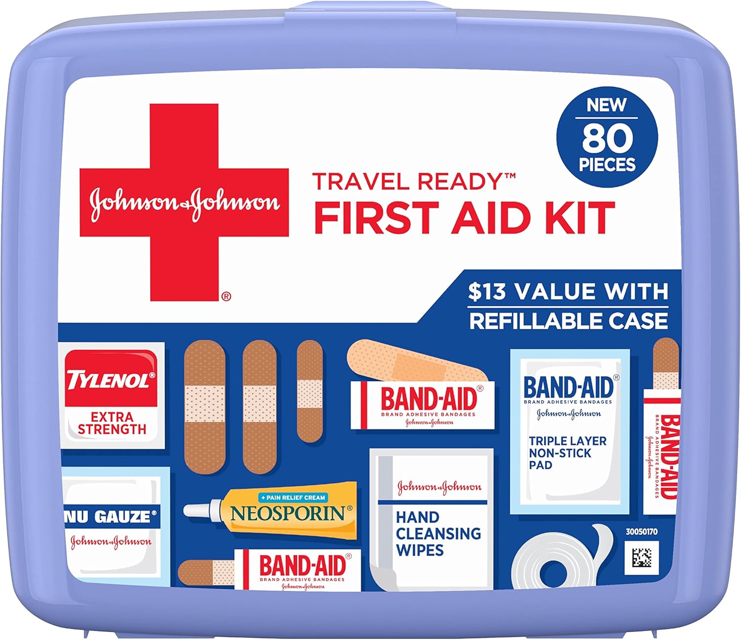 Johnson & Johnson Travel-Ready First Aid Kit - Ideal for On-The-Go!