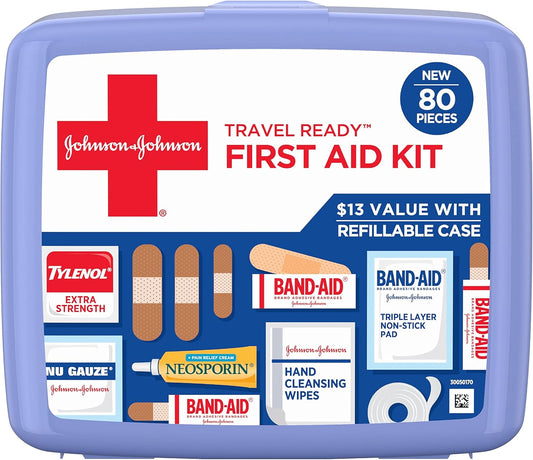 Johnson & Johnson Travel-Ready First Aid Kit - Ideal for On-The-Go!