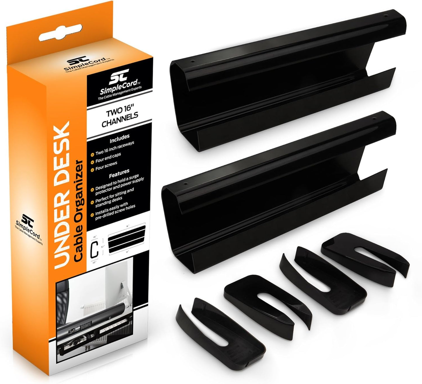 SimpleCord Cable Management Trays - Tidy Cable Solution