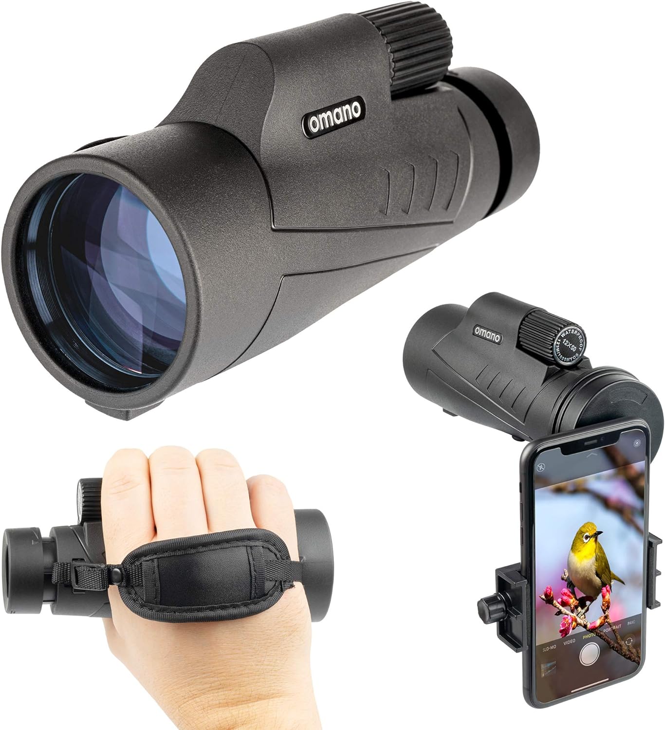 Omano 12x50 Monocular Telescope - Perfect for Bird Watching