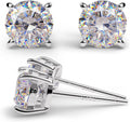 Moissanite Earrings for Women - D Color VVS1 Round Cut