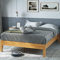 ZINUS Moiz Deluxe Wood Platform Bed Frame - Natural Wood Elegance