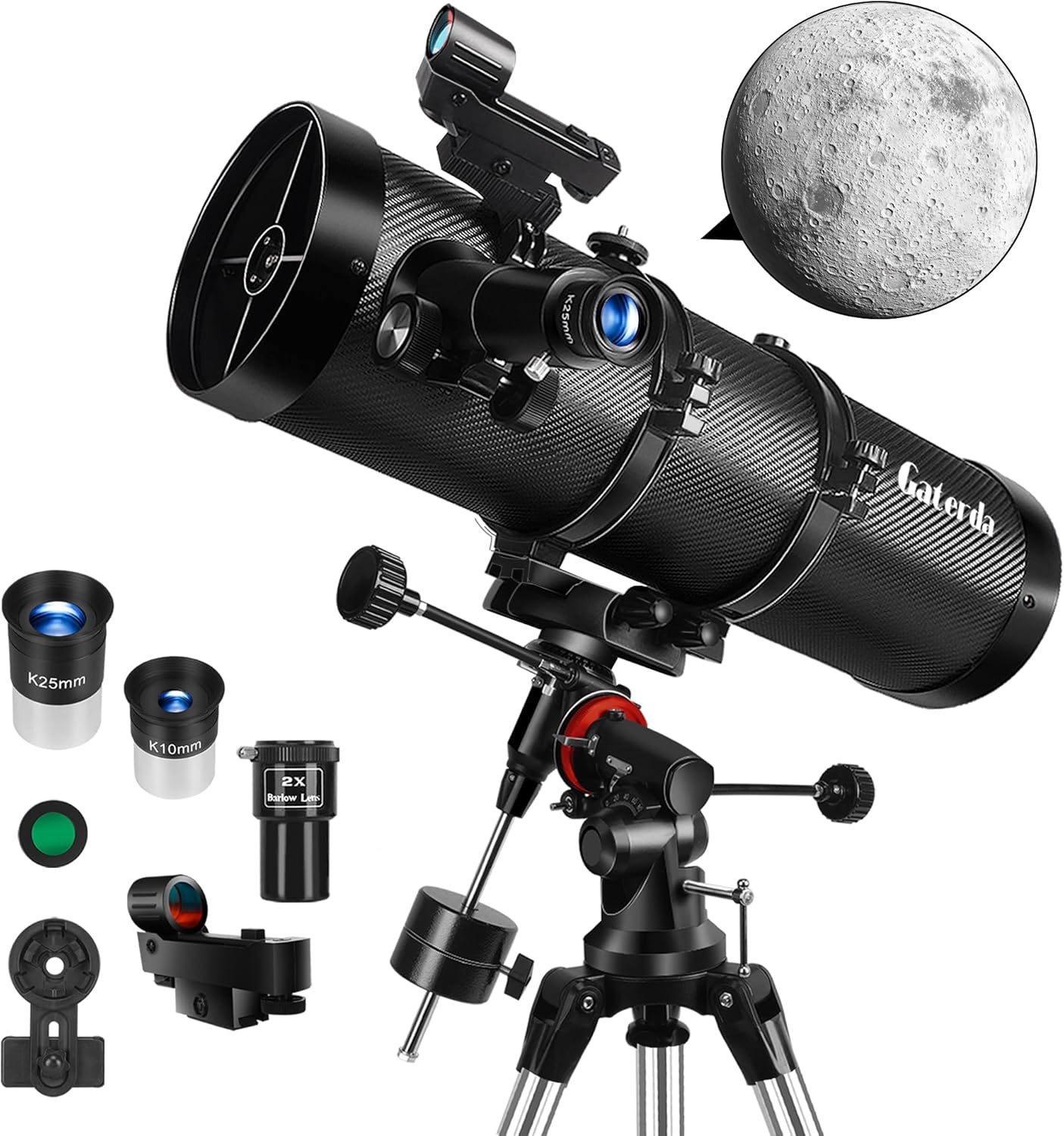 150EQ Reflector Telescope for Adults with Accessories and Support