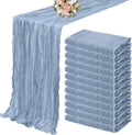 Cheesecloth Table Runner 35 x 120 in 12 Pack Dusty Blue - Elegant