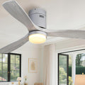 Ceiling Fan with Lights 52 in Flush Mount - Quiet Energy-Saving