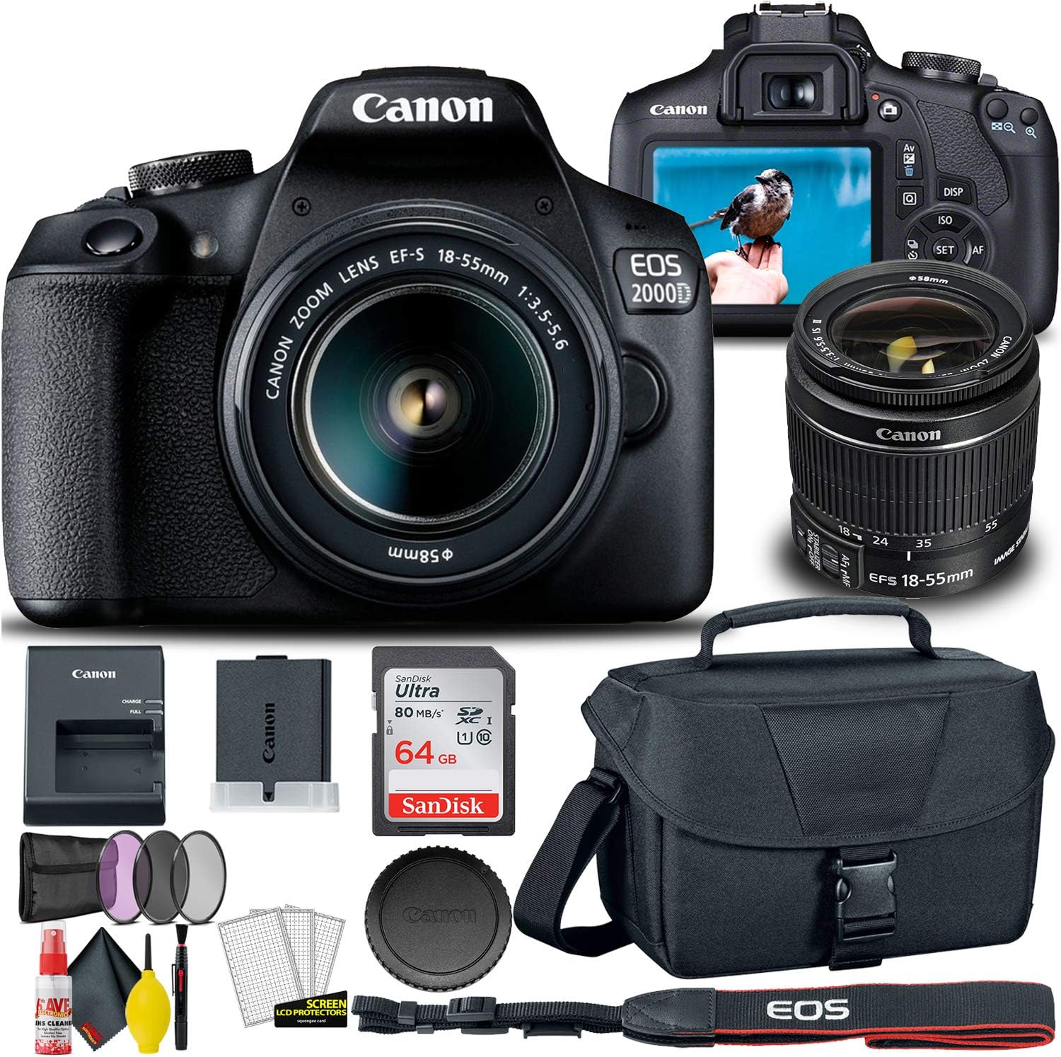 Canon EOS 2000D DSLR Camera Bundle for Stunning Photography