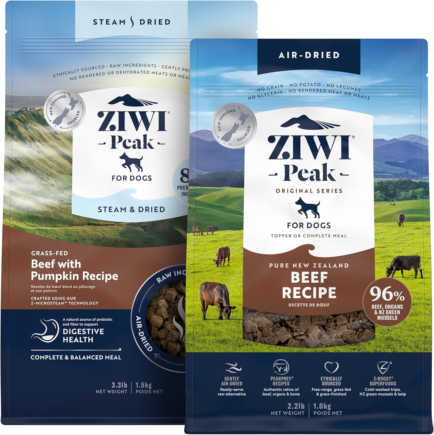 ZIWI Peak Medium Beef Dry Dog Food Bundle for Healthy Dogs