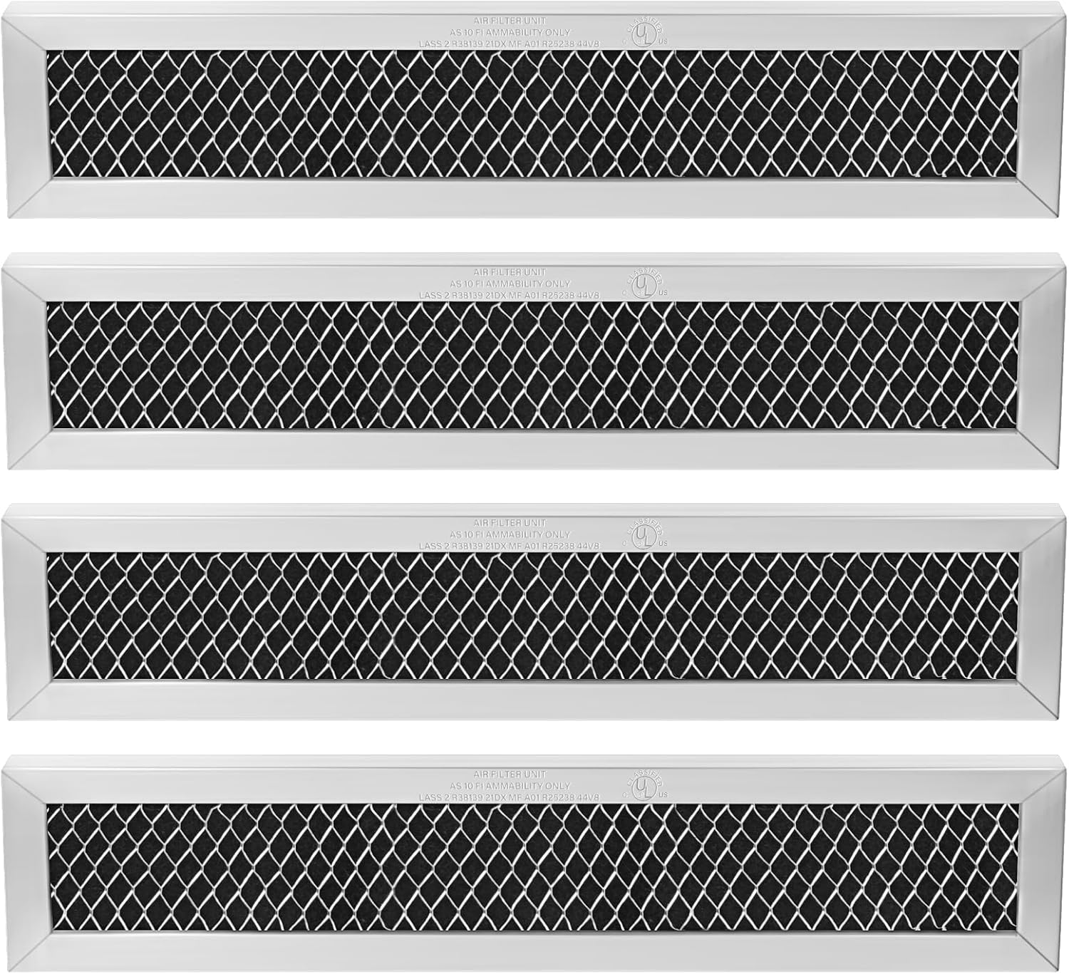 Enhance Microwave Performance with 4Pcs Charcoal Filters - 10 x 2.375