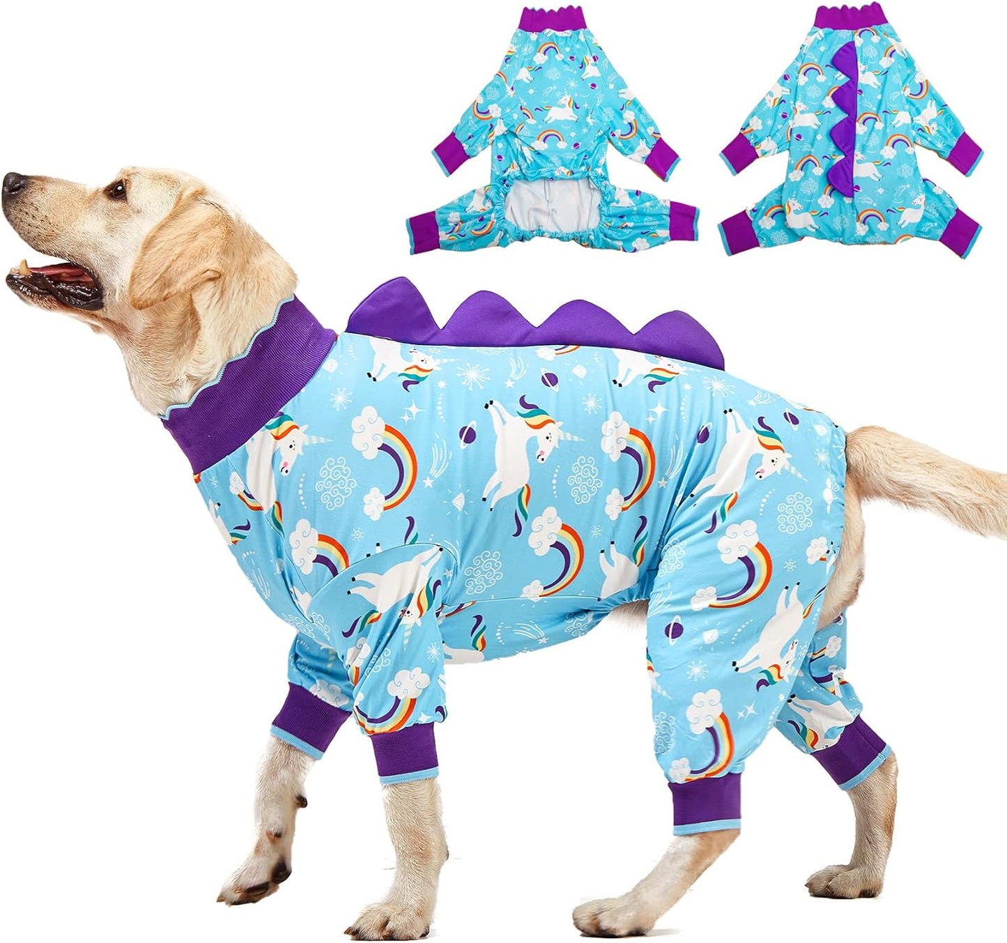 LovinPet Large Dog Pajamas for Recovery with Adorable Prints