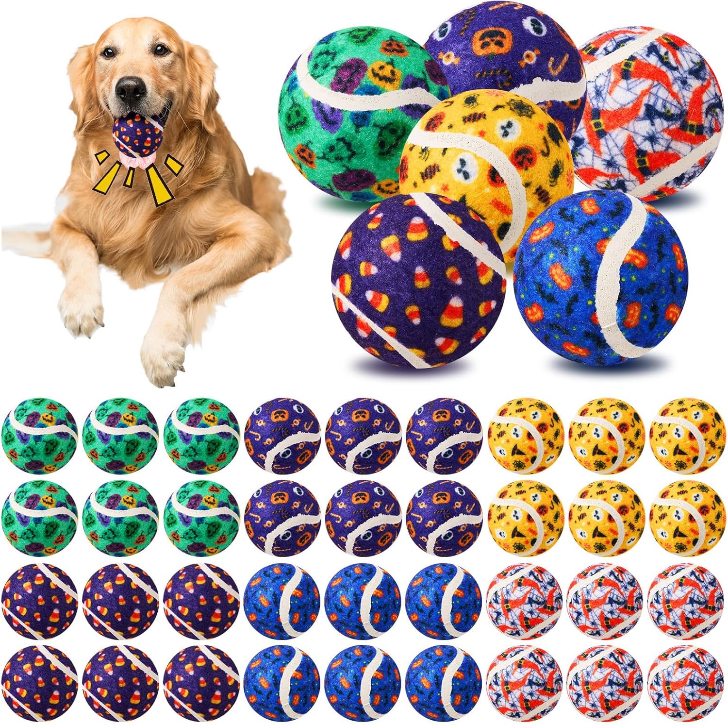 Civaner 36 Pcs Halloween Dog Toys for Interactive Playtime Fun