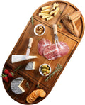 Large Charcuterie Board Set - 3 Part Magnetic Acacia Serving Board