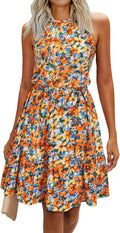 Newshows Womens Halter Sundress 2025 - Flattering Belted Summer