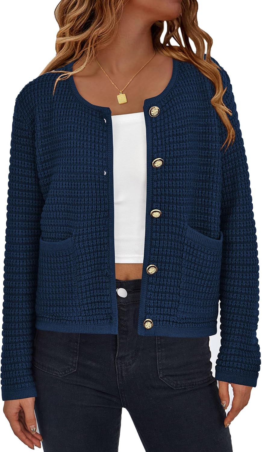 PRETTYGARDEN Women Knit Cardigan Sweaters for Fall Fashion