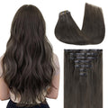 Clip in Hair Extensions for Women 22in 150g Mocha Brown - Natural