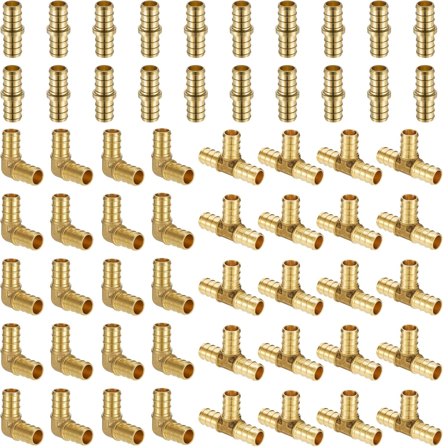 Lidertik 60 Pack 1/2 Inch PEX Fittings for Plumbing Projects