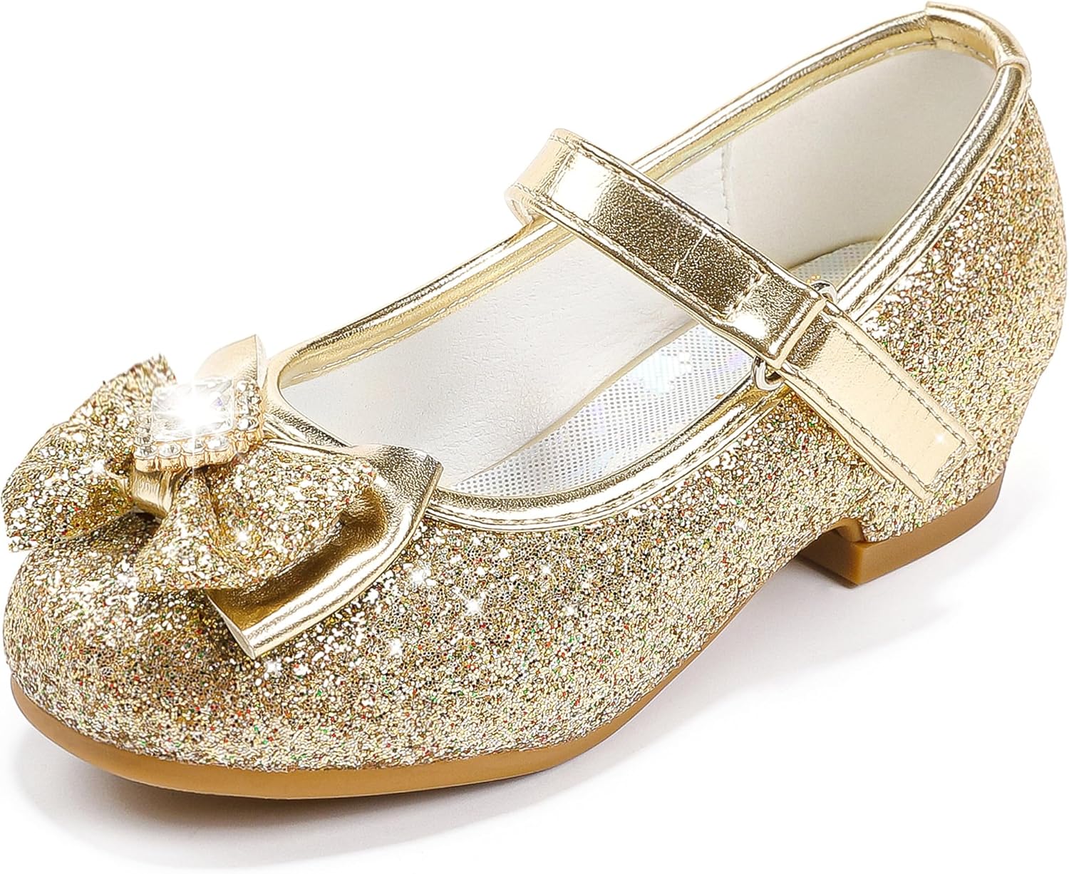 Furdeour Girls Dress Shoes Mary Jane Heels for Special Occasions