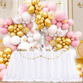 White Sequin Tablecloth Rectangle 90 x 156 in - Elegant Event Overlay