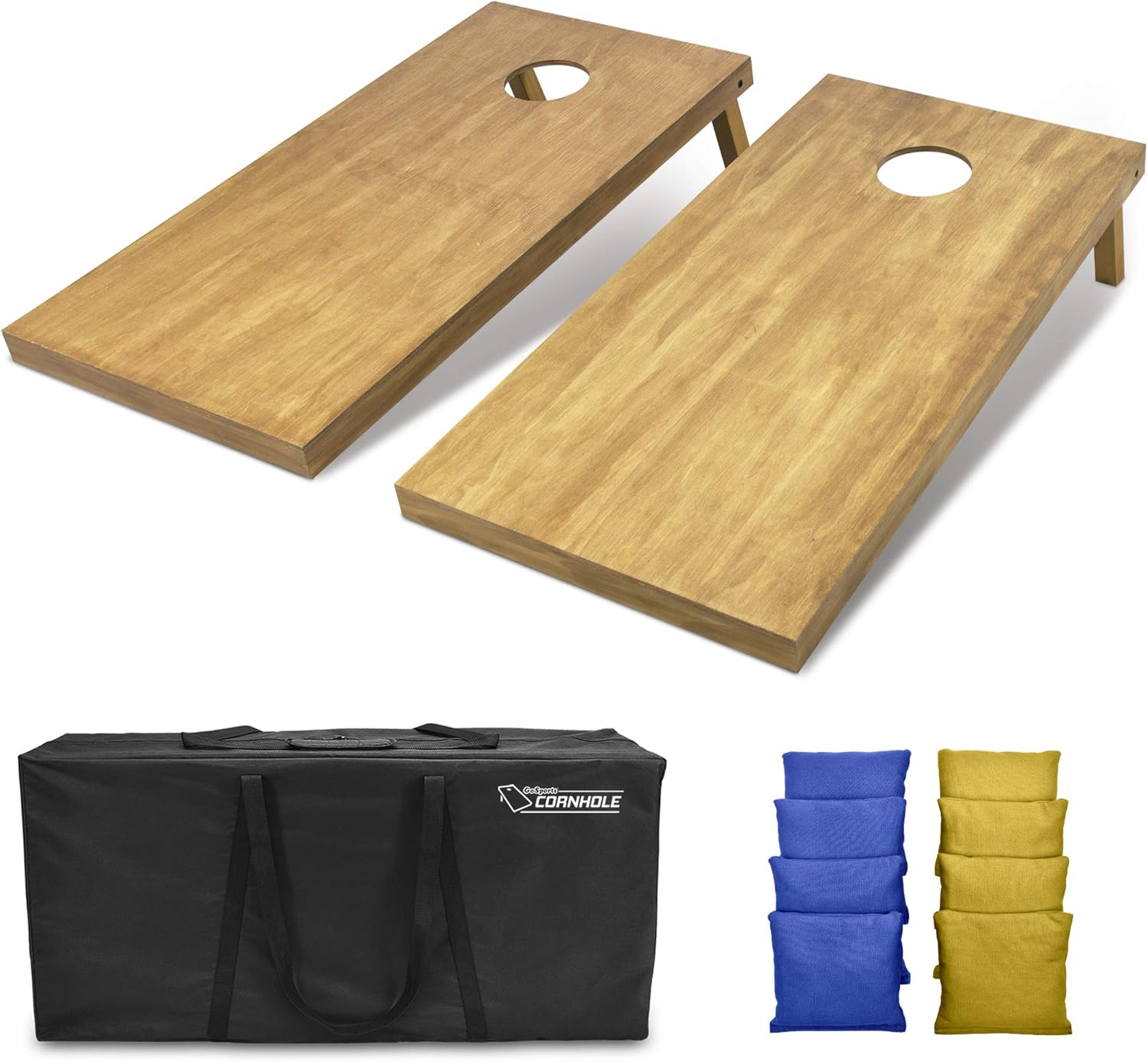 GoSports Regulation Size Wooden Cornhole Boards Set for Fun