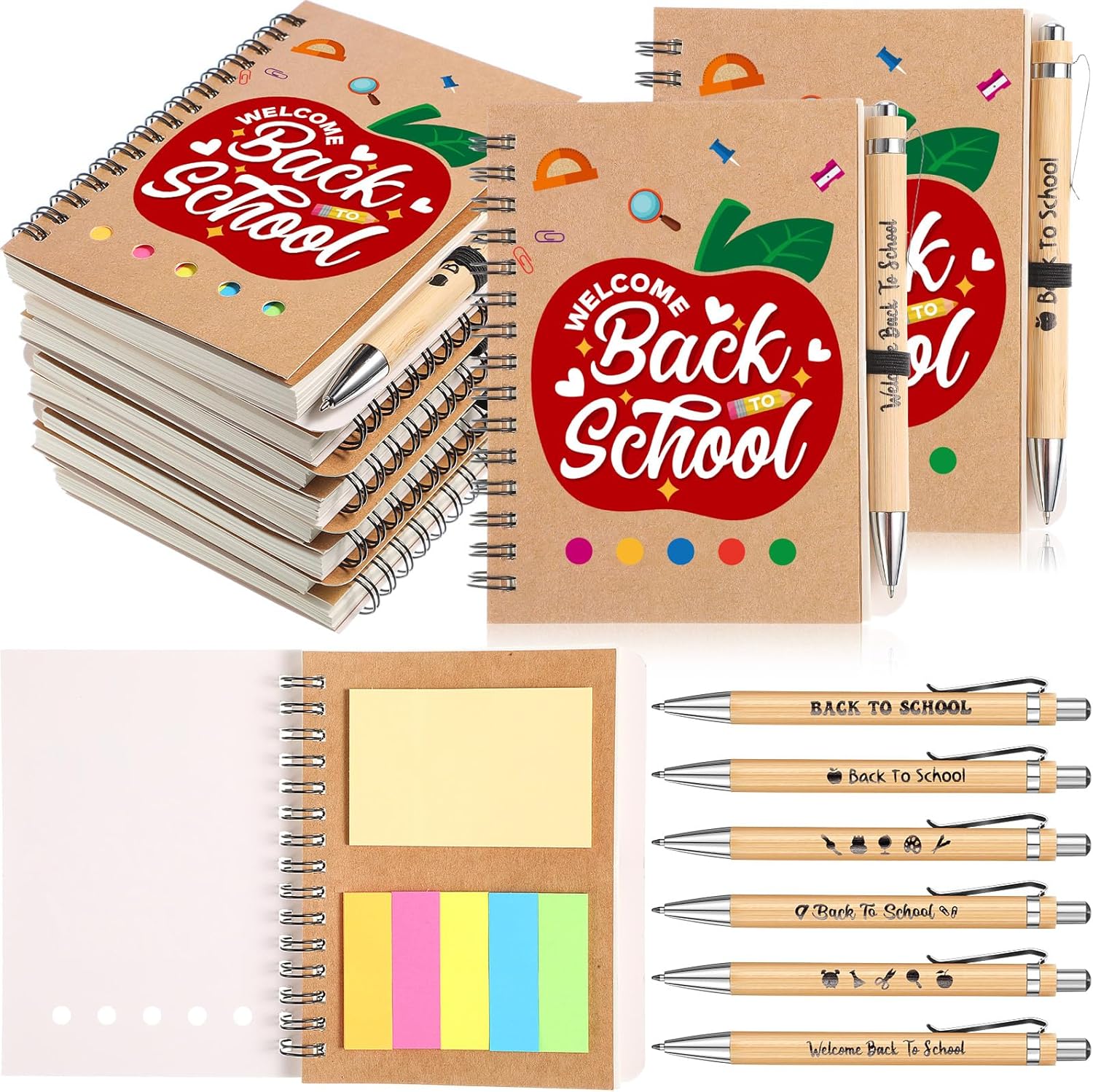 Back to School Gifts Set with Notebooks and Pens for Students