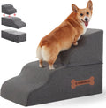 Dog Stairs 4 Steps for Small Dogs and Cats - Gentle Ramp for Beds