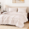 Waffle Weave Microfiber Duvet Cover Set for California King Beds