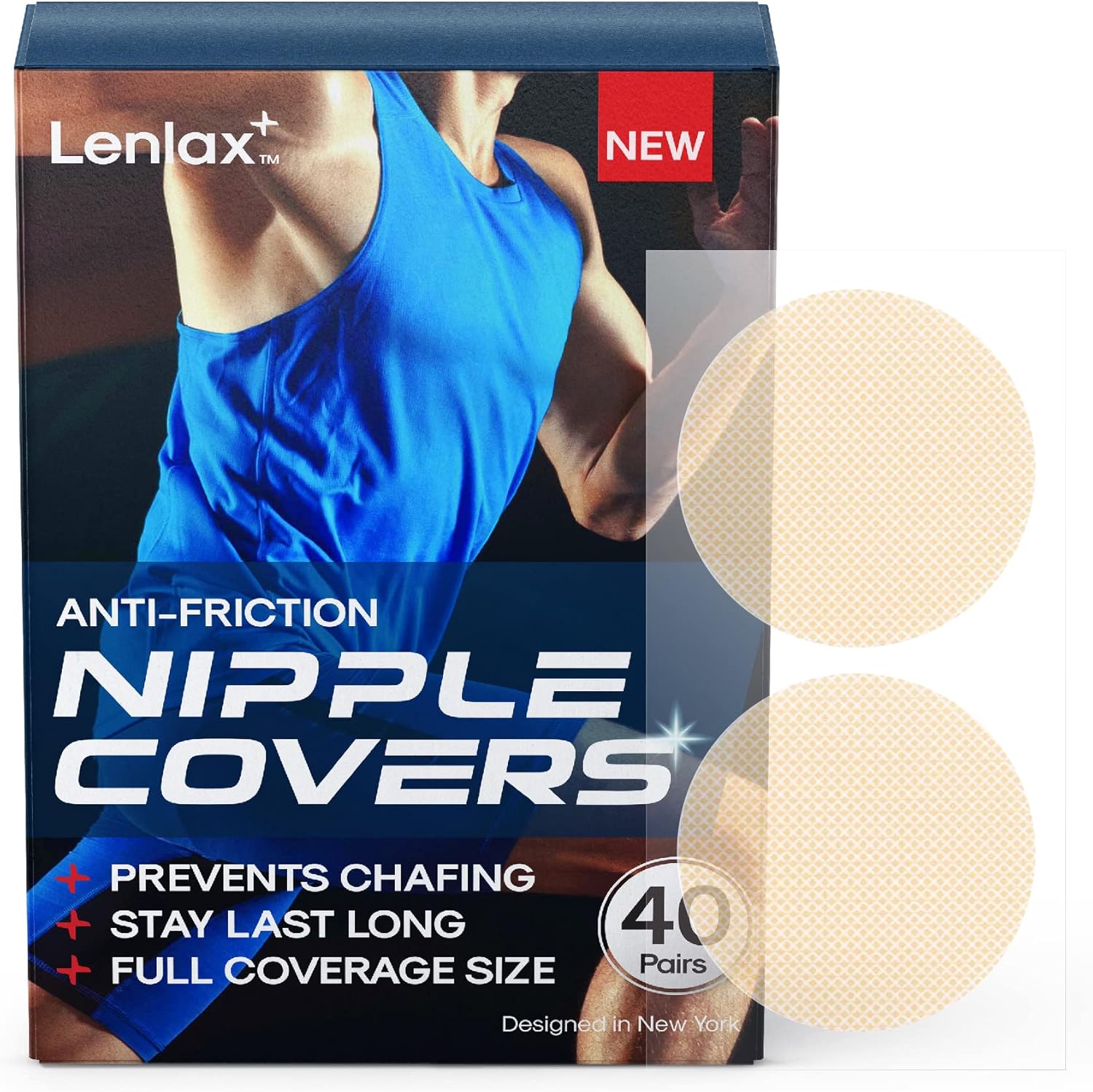 LENLAX Men's No Show Nipple Covers - 40 Pairs