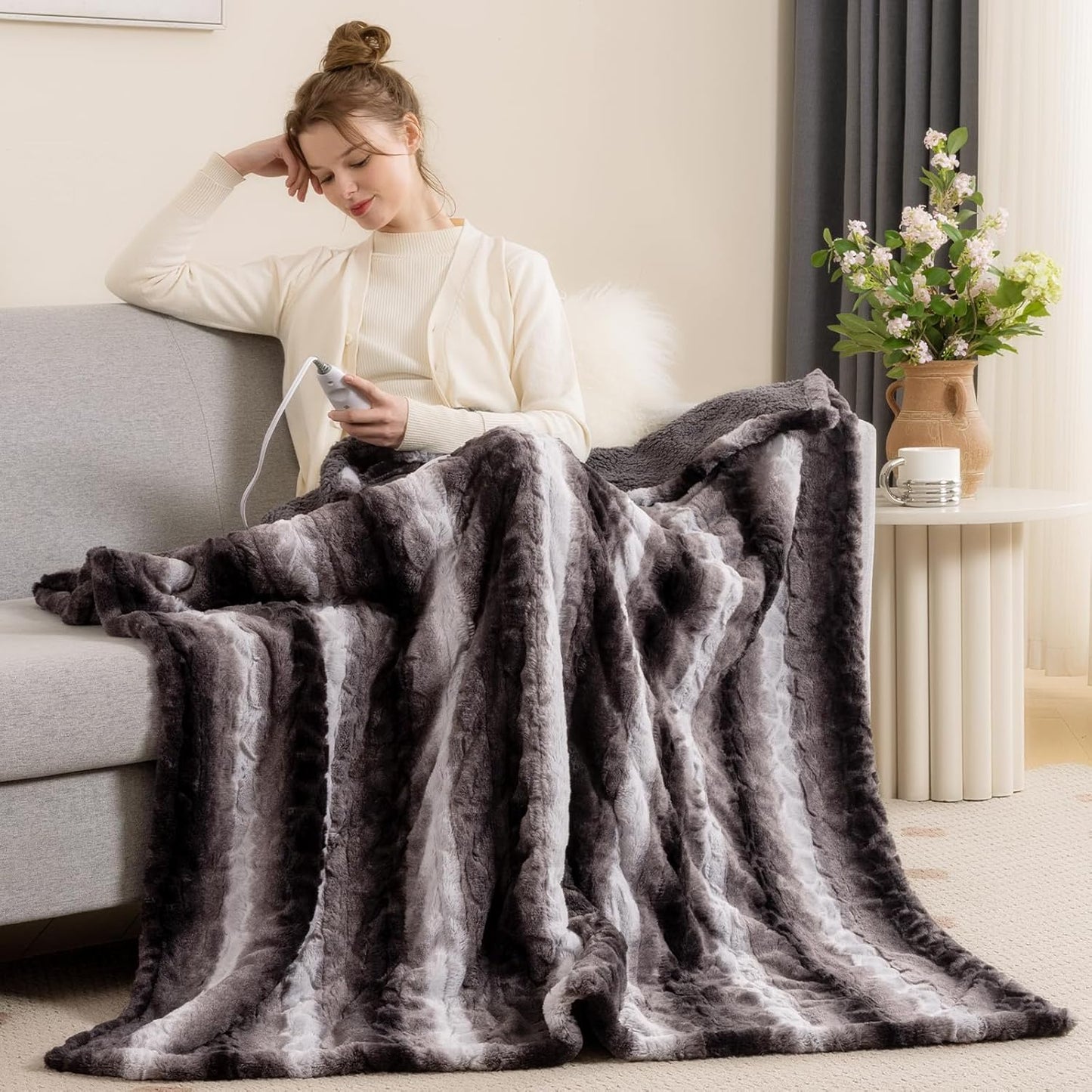Bearhug Heated Blanket with 6 Heat Settings for Ultimate Comfort
