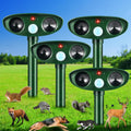 Ultrasonic Solar Animal Repeller 4 Pack - Solar Motion Deterrent