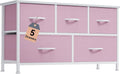 DWVO Dresser with 5 Drawers - Stylish Fabric Storage Tower