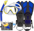 Kids Mask Fins Snorkel Set Snorkeling Packages - Adjustable Kids Gear