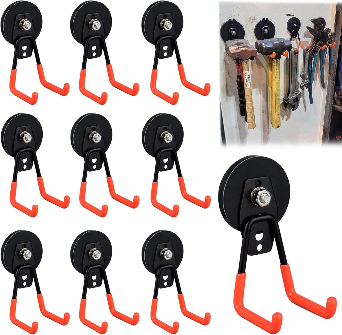 ULIBERMAGNET Heavy Duty Magnetic Garage Hooks for Storage