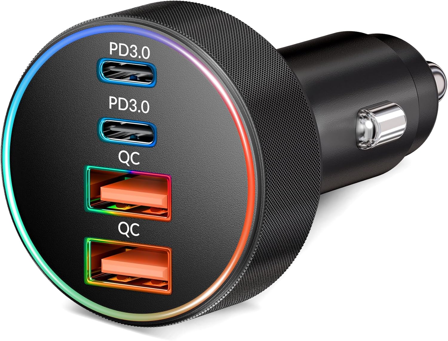 WIDAQUO 90W 4-Port Super Fast Car Charger - Charge 4 Devices Rapidly on-the-Go