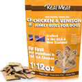 Real Meat Dog Treats - Grain-Free Venison & Chicken Jerky