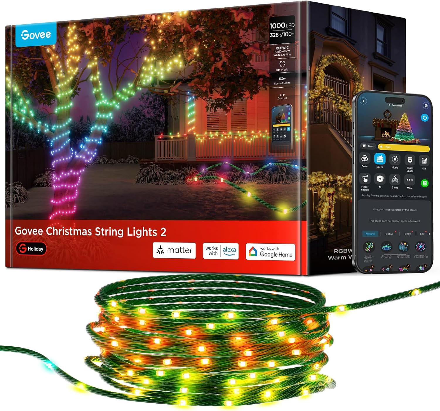 Govee Christmas Lights 328FT 1000LEDs for Holiday Decor