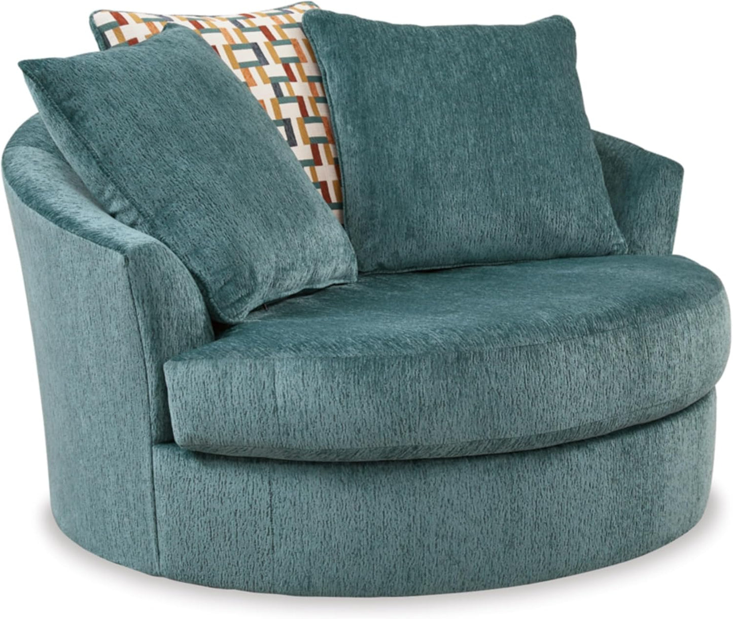 Signature Design Oversized Swivel Chair in Green