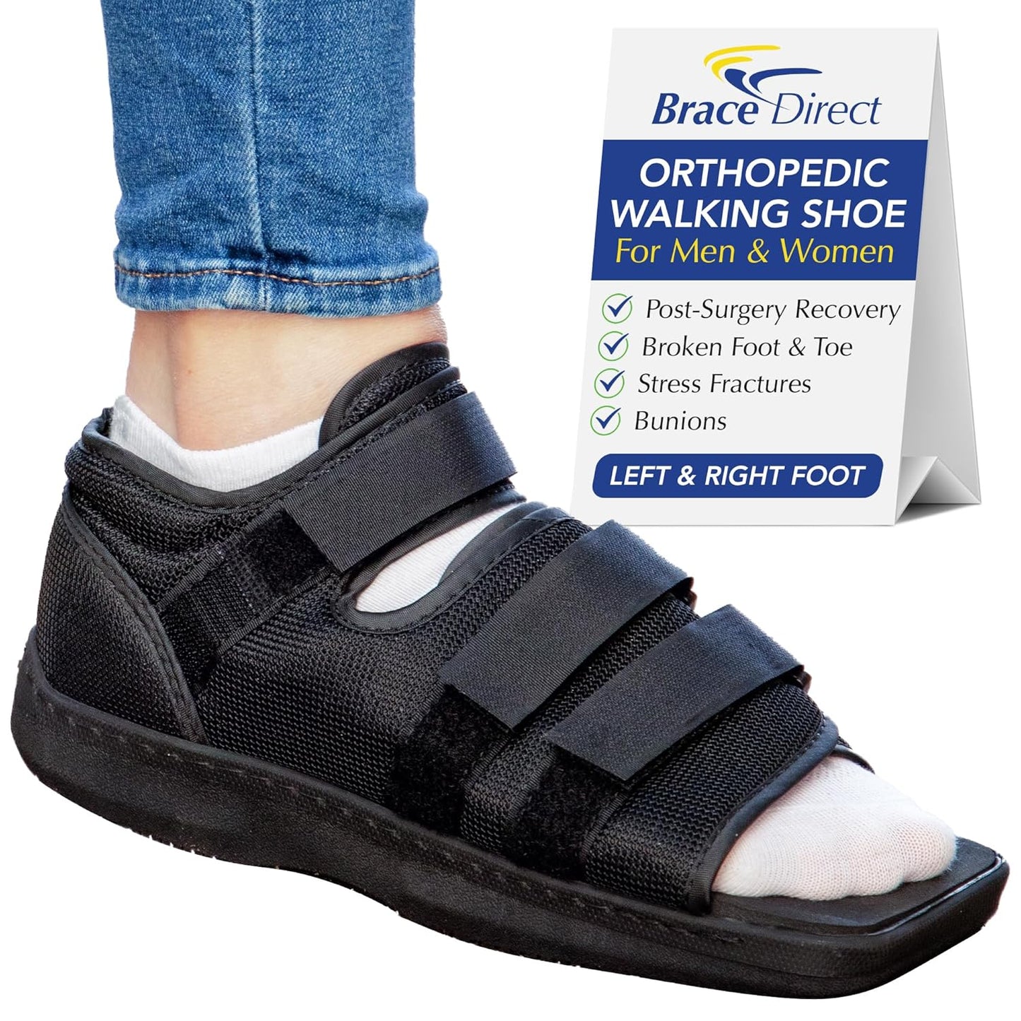 Brace Direct Post-Op Shoe for Recovery - Adjustable Fit & Comfort