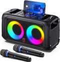 HWWR Karaoke Machine for Adults and Kids with Microphones