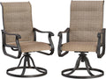 Patio Swivel Chairs Set of 2 by VONZOY for Outdoor Comfort