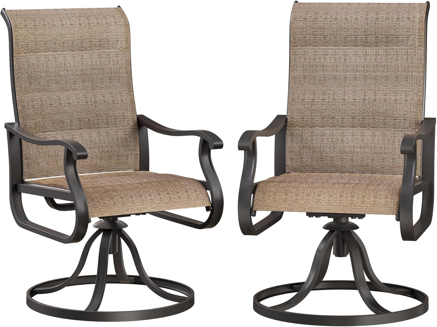 Patio Swivel Chairs Set of 2 by VONZOY for Outdoor Comfort