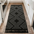 Tritard Washable 2x6 Boho Runner Rug with Tassels - Low Pile Hallway