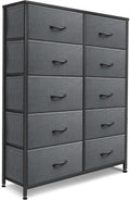 Dresser for Bedroom with 10 Drawers - Wide Fabric Storage Organizer