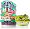 Glass Food Storage Containers Set 5-Pack - Airtight Meal Prep