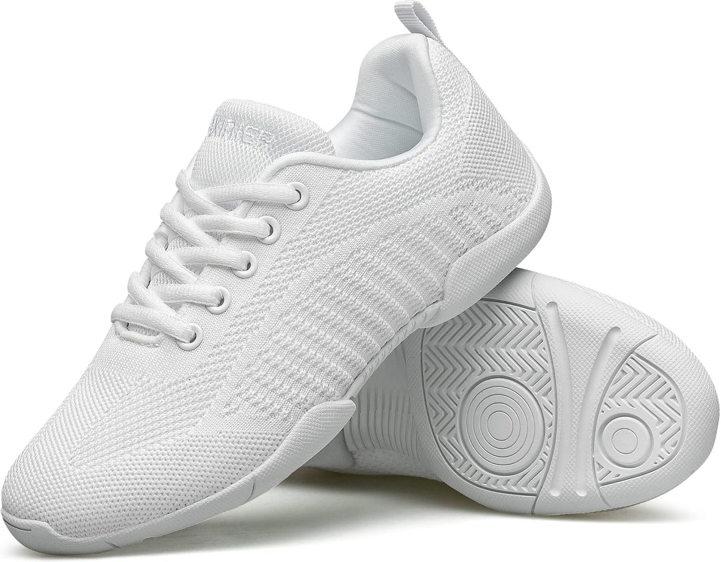 BAXINIER Girls White Cheerleading Shoes for Dance and Training