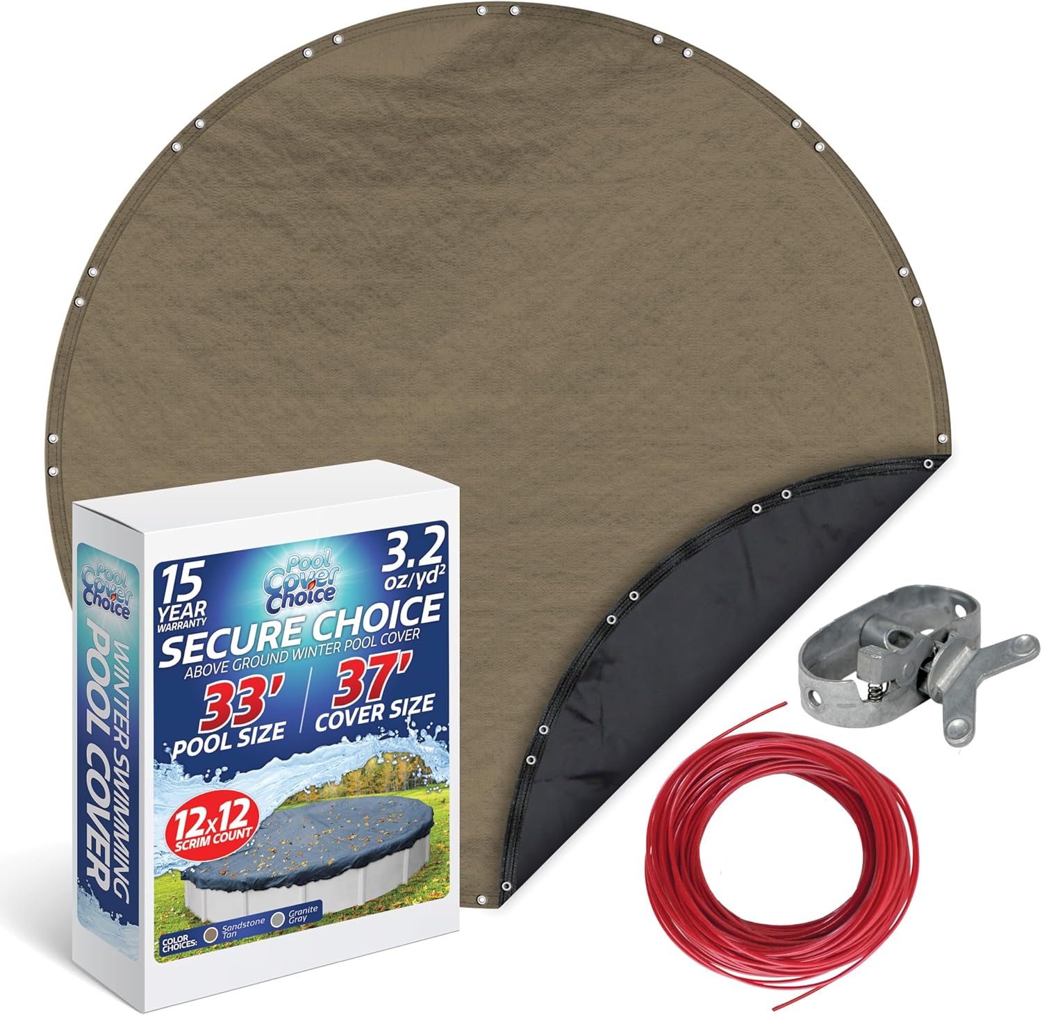 Winter Swimming Pool Cover for 33 ft Aboveground Round Pools