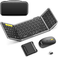 Foldable Keyboard and Mouse Combo - Portable Full-Size Travel Set