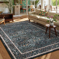 Lahome Floral Area Rugs 5x7 - Soft Washable Low Pile Forest Design