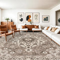 Washable Oriental Area Rug 10x14 - Soft Waterproof Distressed Rug