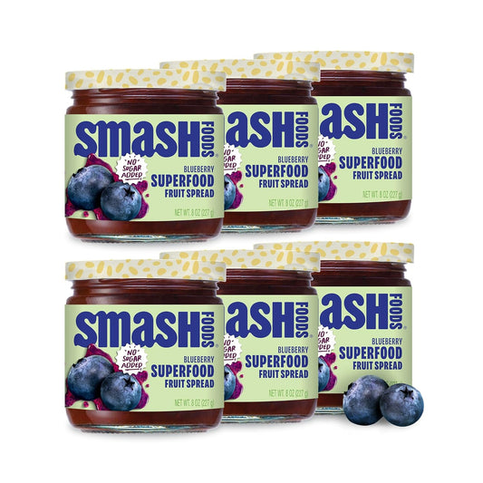 Smash Foods Blueberry Jam - Low-Calorie Keto Superfood Spread
