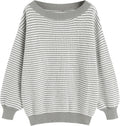 Off Shoulder Knit Sweater for Women - Cozy Loose Pullover